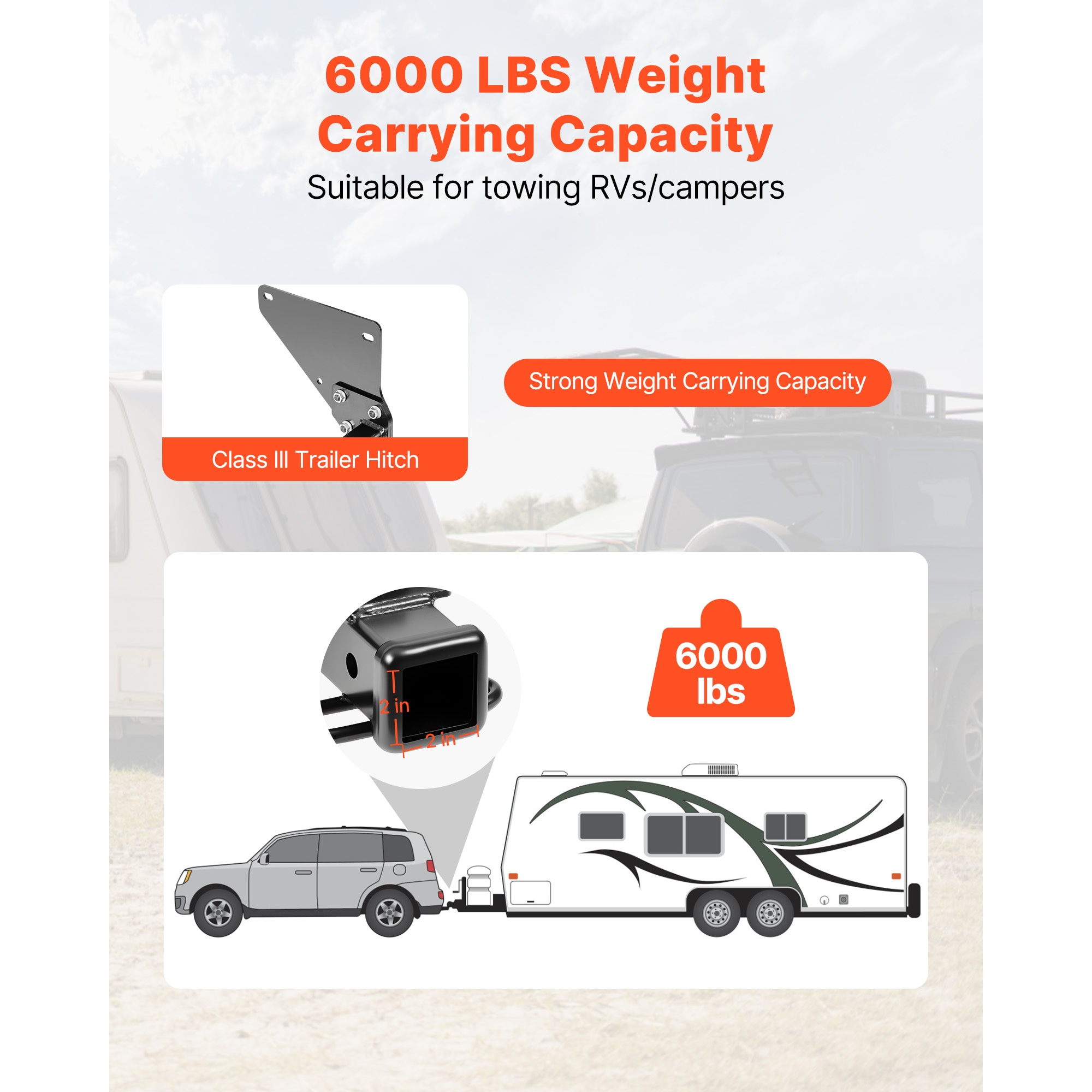 Class 3 Trailer Hitch Receiver For Honda Rav4 Towing_voghion.com